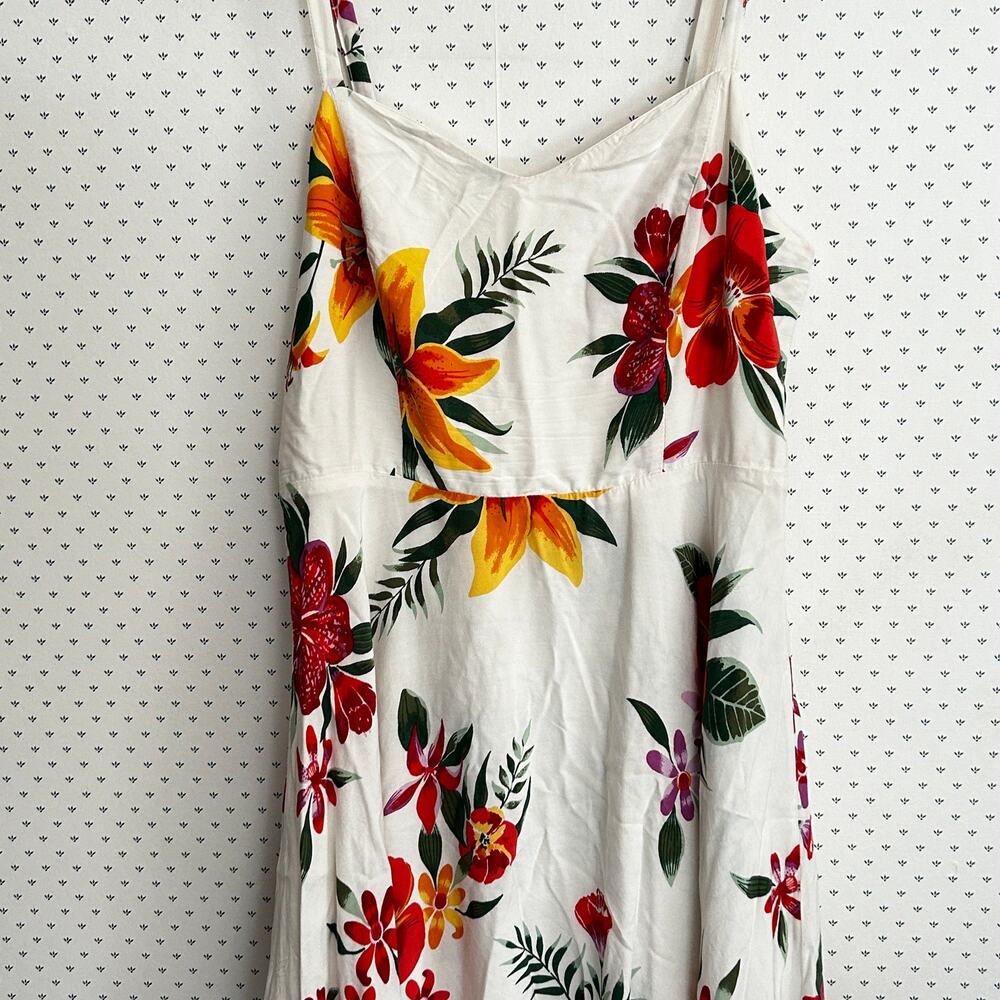 Old Navy Smock Slip Babydoll Floral Dress M Travel Resort Cruise 90s Y2K - Picture 4 of 4